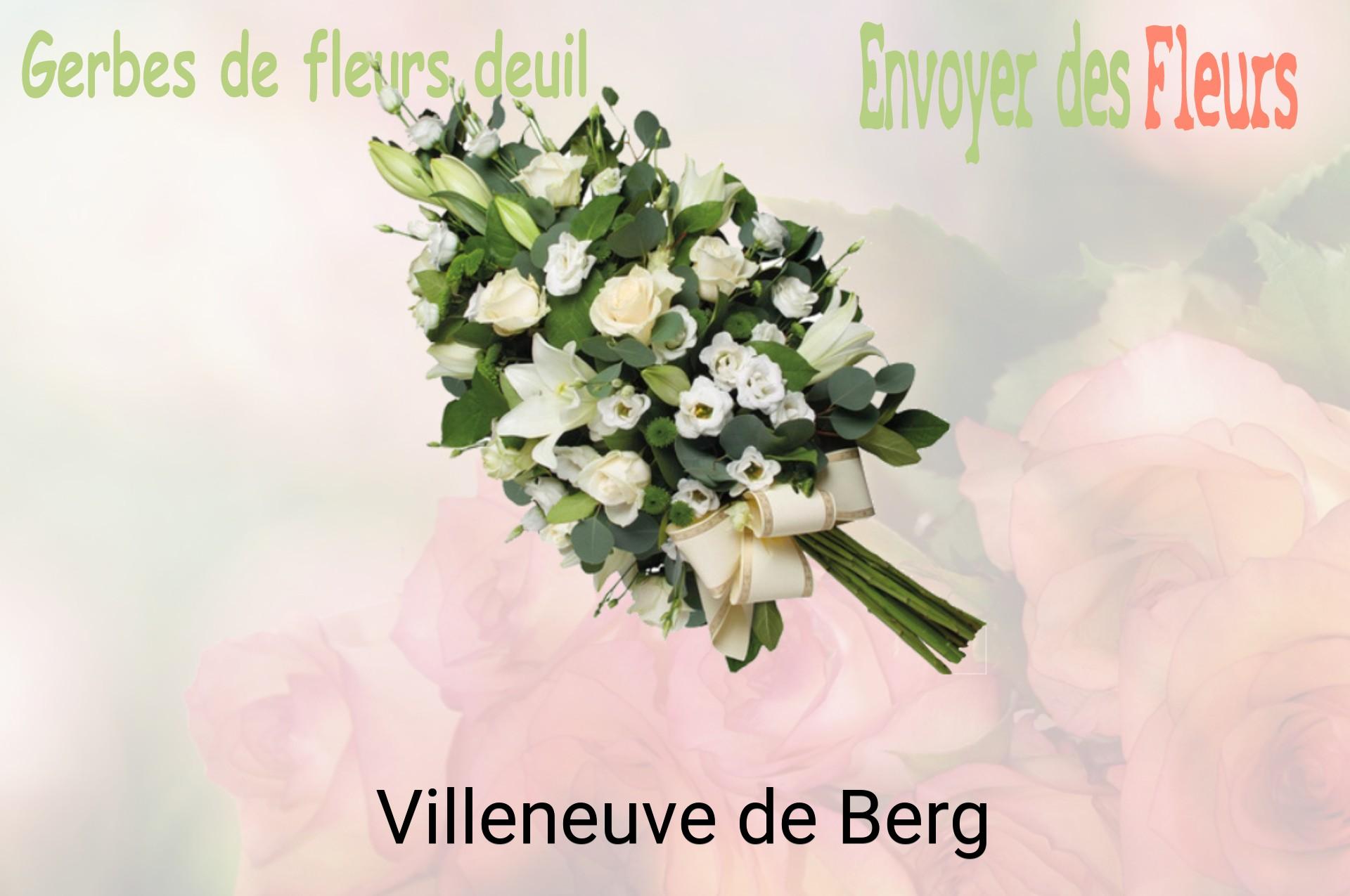 Gerbe de fleurs de deuil livrée à Villeneuve-de-Berg